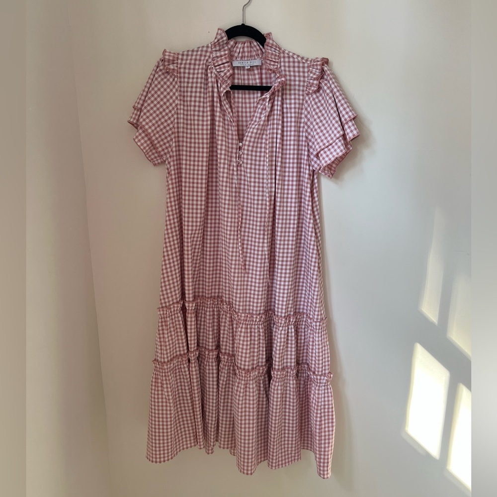 Hunter Bell rose gingham dress